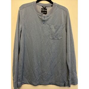 Prana Men's‎ Henley T-Shirt, Large, Blue NWT Slim Fit